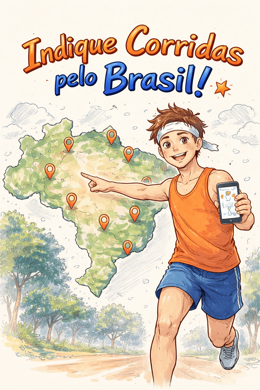 Corredor celebrando em uma corrida